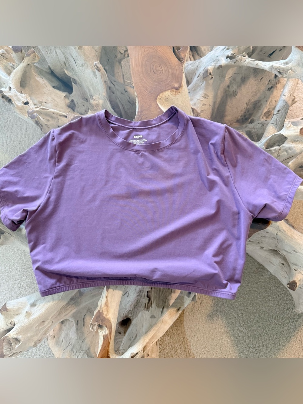 SKIMS Fits Everybody T-Shirt Rose Clay Size XL Stretchy Cropped Tee
